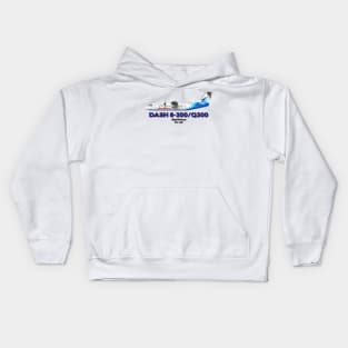 DeHavilland Canada Dash 8-300/Q300 - Maldivian Kids Hoodie